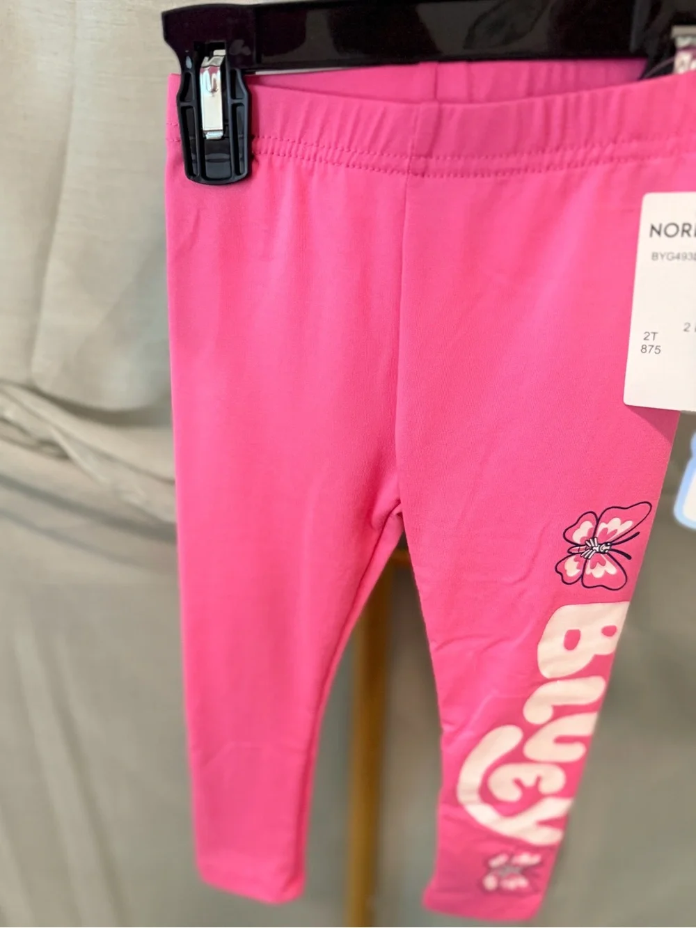 Bluey Pink Cartoon Character Tee and Leggings Set